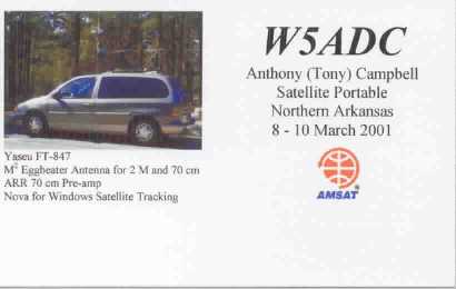 Satellite Portable QSL Card